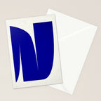 simple abstract shape-03 blue Stationery Card Gallery Image 2