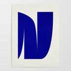 simple abstract shape-03 blue Poster Gallery Image 4