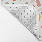 Terrazzo, Abstract Quirky Shapes Bohemian Modern Pattern Confetti Celebration Random Colorful Shapes Bath Mat Gallery Image 2