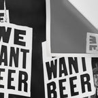 We Want Beer, Prohibition, Black and White, Old Photo, Beer Protest, Funny, Vintage Beer Art Wall Tapestry Gallery Image 3