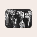 We Want Beer, Prohibition, Black and White, Old Photo, Beer Protest, Funny, Vintage Beer Art Bath Mat Gallery Image 1