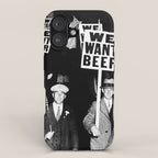 We Want Beer, Prohibition, Black and White, Old Photo, Beer Protest, Funny, Vintage Beer Art iPhone Case Gallery Image 1