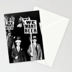 We Want Beer, Prohibition, Black and White, Old Photo, Beer Protest, Funny, Vintage Beer Art Stationery Card Gallery Image 2