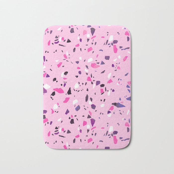 Pink Shadows Terrazzo Bath Mat Gallery Image 1