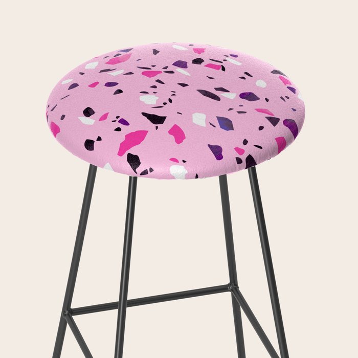 Pink Shadows Terrazzo Stool Gallery Image 2