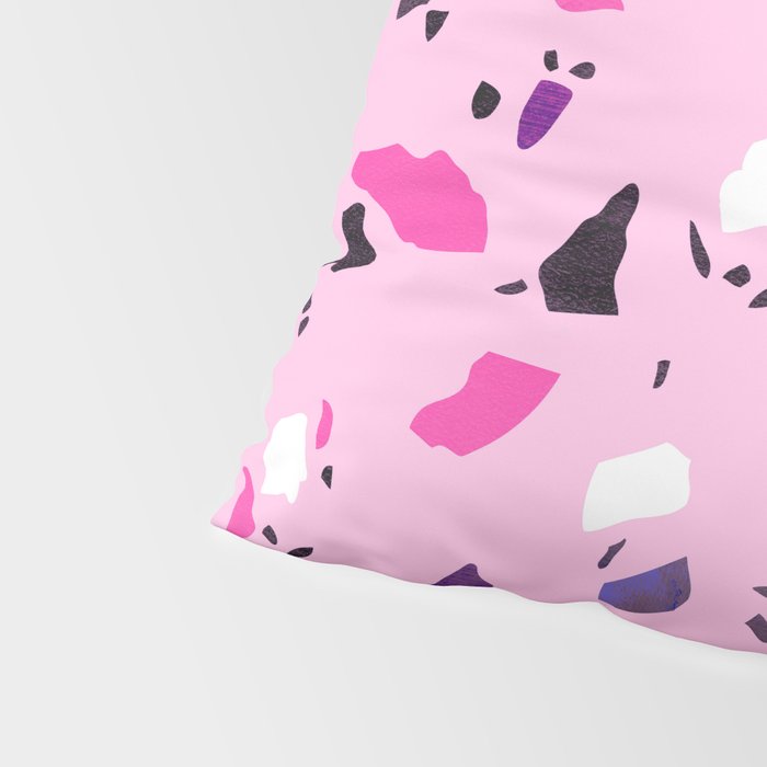 Pink Shadows Terrazzo Pillow Sham Gallery Image 4