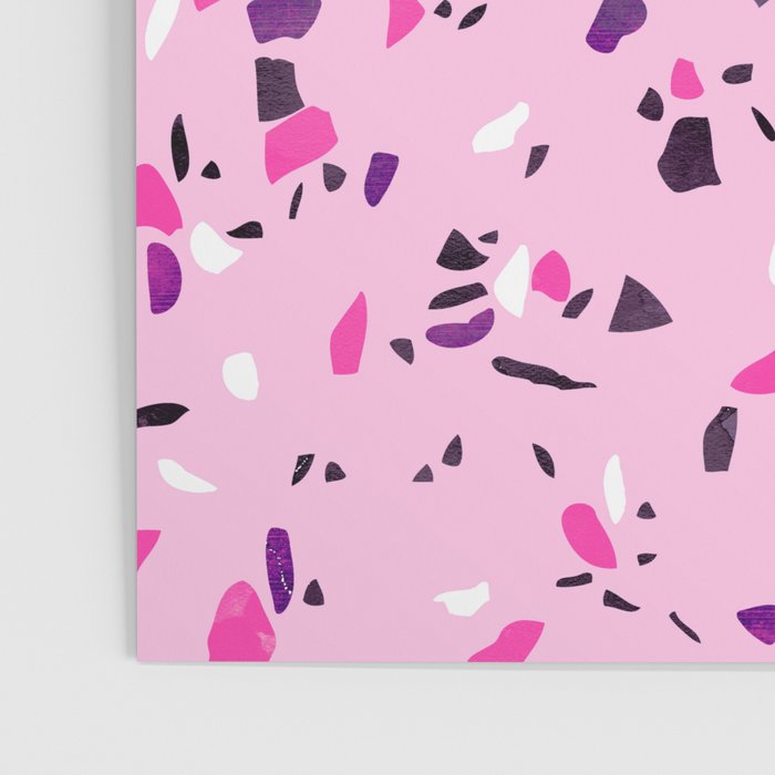 Pink Shadows Terrazzo Poster Gallery Image 3