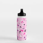 Pink Shadows Terrazzo Water Bottle Gallery Image 3