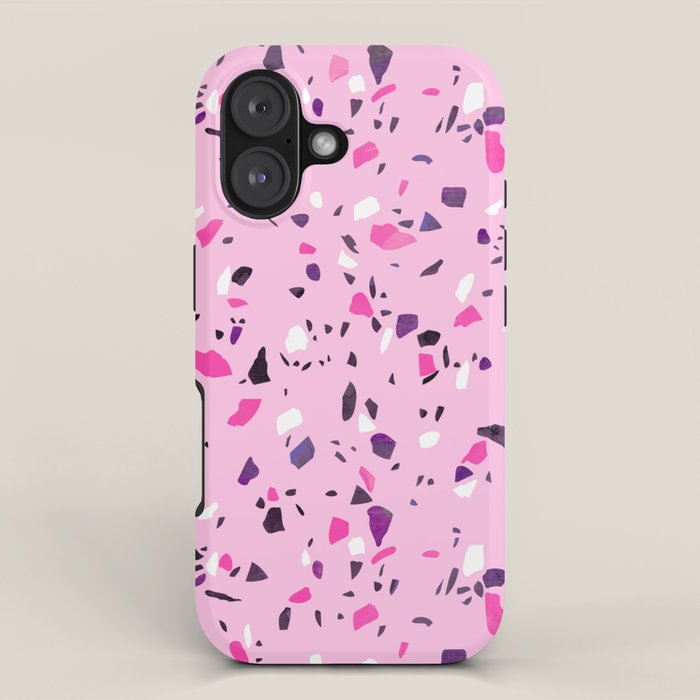Pink Shadows Terrazzo iPhone Case Gallery Image 1
