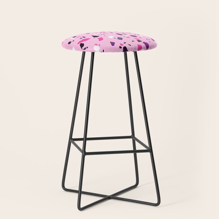 Pink Shadows Terrazzo Stool Gallery Image 1
