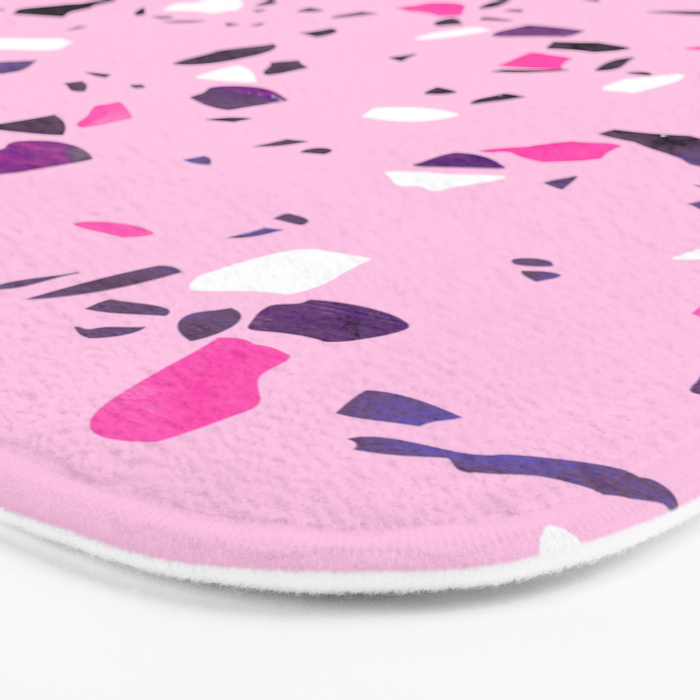 Pink Shadows Terrazzo Bath Mat Gallery Image 3