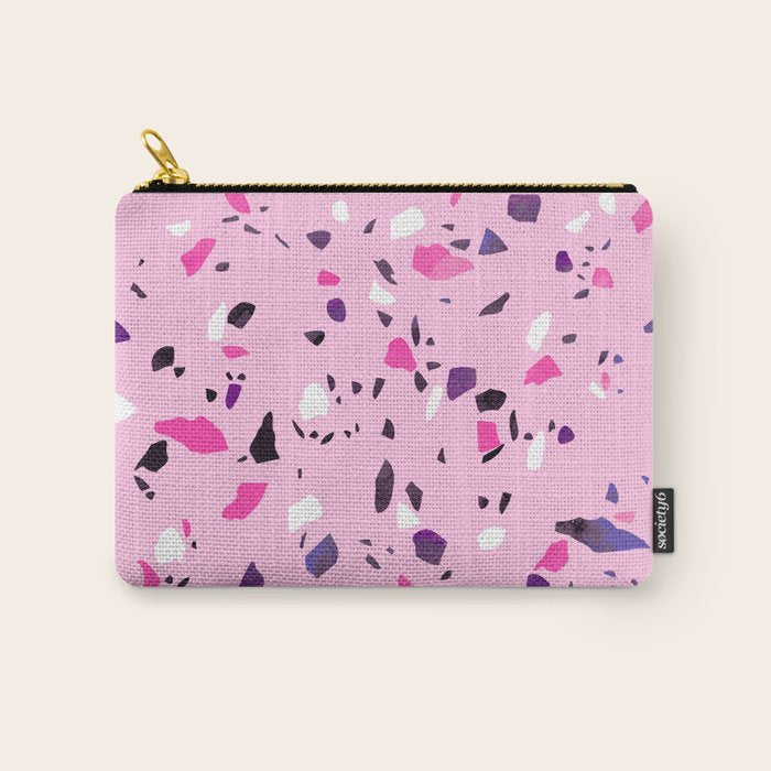 Pink Shadows Terrazzo Carry All Pouch Gallery Image 1