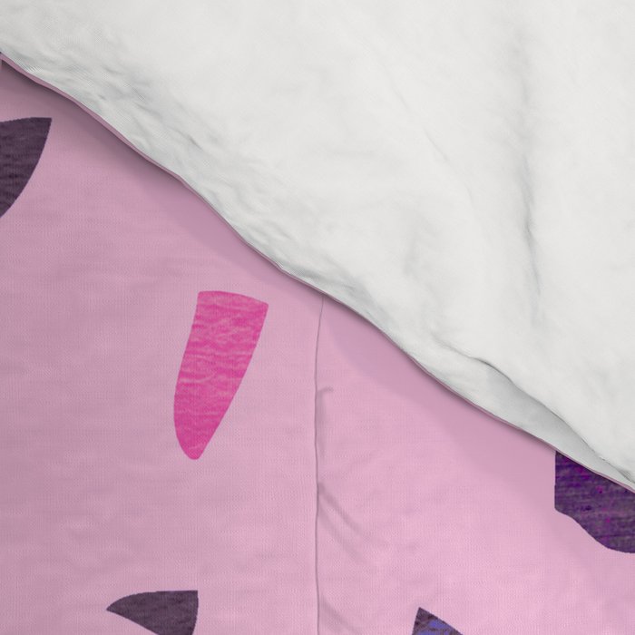 Pink Shadows Terrazzo Comforter Gallery Image 4