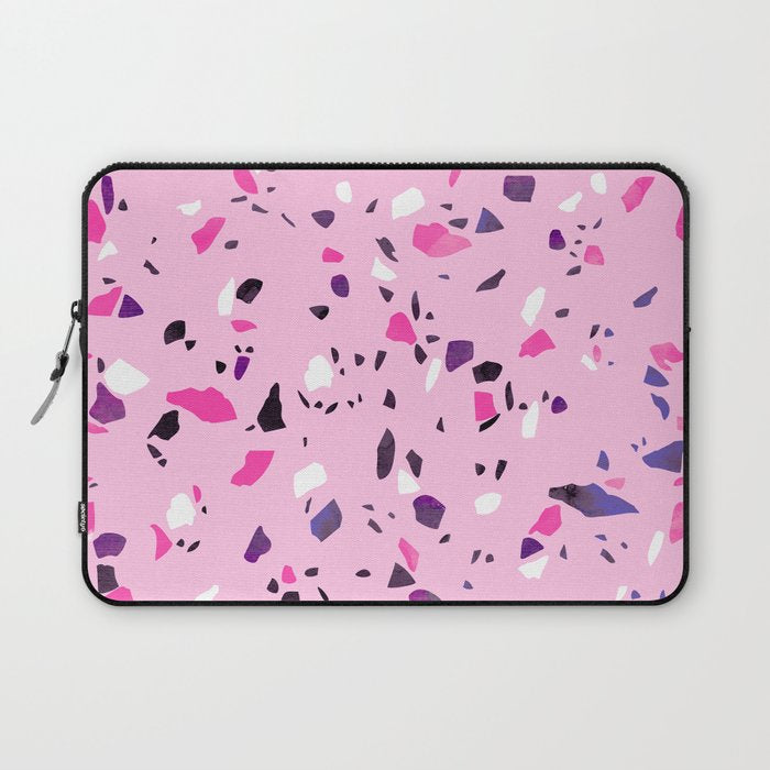 Pink Shadows Terrazzo Laptop Sleeve Gallery Image 1