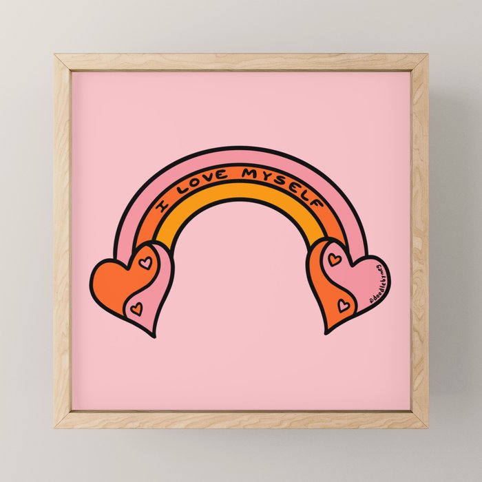 I Love Myself Mini Art Print Gallery Image 1