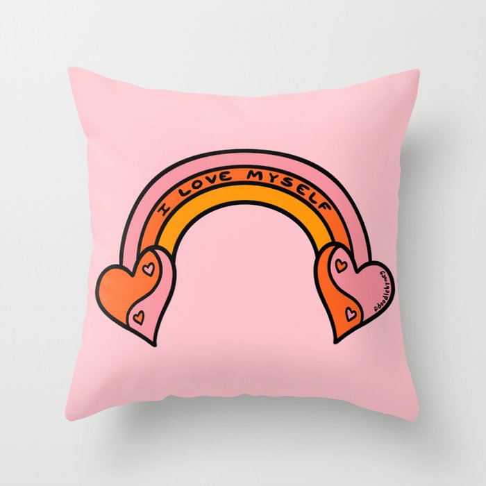 I Love Myself Throw Pillow Gallery Image 6