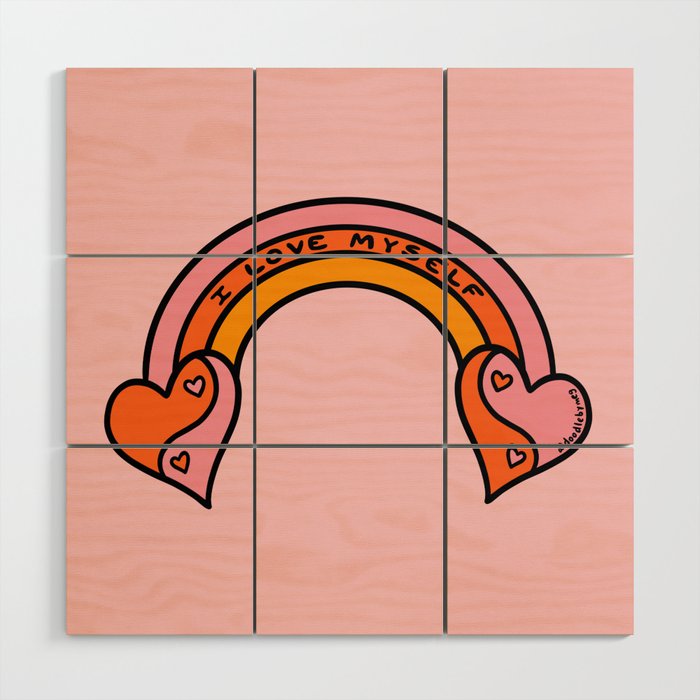 I Love Myself Wood Wall Art Gallery Image 1