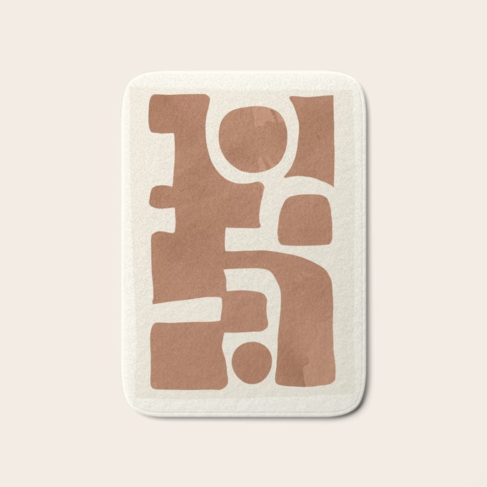 Modern Abstract Minimal Art 12 Bath Mat Gallery Image 1