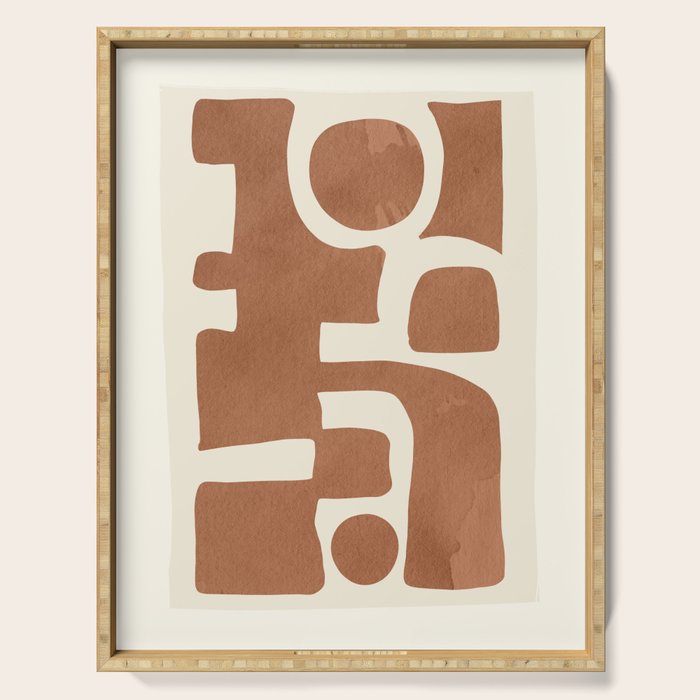 Modern Abstract Minimal Art 12 Serving Tray Gallery Image 1