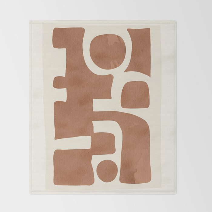 Modern Abstract Minimal Art 12 Throw Blanket Gallery Image 2