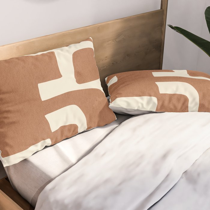 Modern Abstract Minimal Art 12 Pillow Sham Gallery Image 2