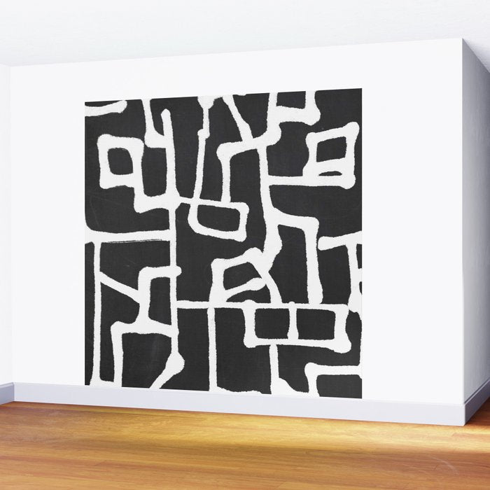 abstract-black and white Wall Mural Gallery Image 2