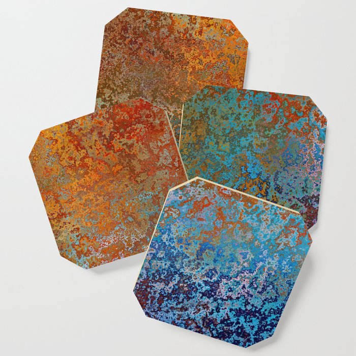 Vintage Rust, Terracotta and Blue Coaster Gallery Image 1