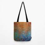 Vintage Rust, Terracotta and Blue Tote Bag Gallery Image 2
