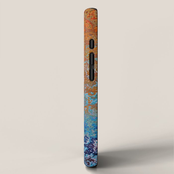 Vintage Rust, Terracotta and Blue iPhone Case Gallery Image 2