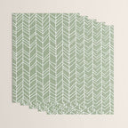Rustic Herringbone in Sage Green Wrapping Paper Gallery Image 3