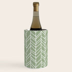 Rustic Herringbone in Sage Green Wine Chiller Gallery Image 3