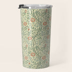 William Morris Sweet Briar Green Coral Travel Mug Gallery Image 3