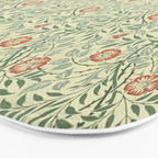 William Morris Sweet Briar Green Coral Bath Mat Gallery Image 3