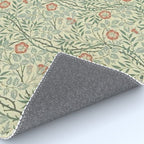 William Morris Sweet Briar Green Coral Rug Gallery Image 4