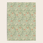 William Morris Sweet Briar Green Coral Poster Gallery Image 4