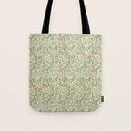 William Morris Sweet Briar Green Coral Tote Bag Gallery Image 1