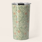 William Morris Sweet Briar Green Coral Travel Mug Gallery Image 1