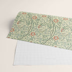 William Morris Sweet Briar Green Coral Wrapping Paper Gallery Image 2