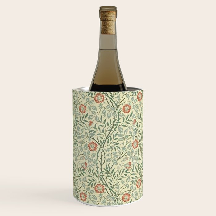 William Morris Sweet Briar Green Coral Wine Chiller Gallery Image 1