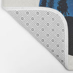 Mid Century Modern Round Circle Photo Blue Star Night Sky Pine Tree Silhouette Bath Mat Gallery Image 2