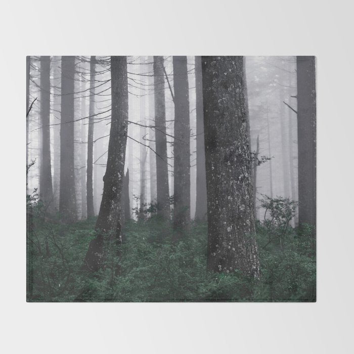 Forest Fog Fun Adventure Throw Blanket Gallery Image 2