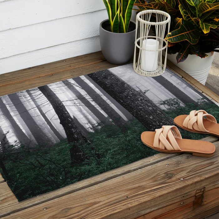 Forest Fog Fun Adventure Outdoor Rug Gallery Image 2