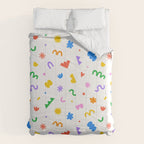 Fun colorful abstract organic shape art pattern Comforter Gallery Image 6