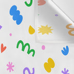Fun colorful abstract organic shape art pattern Wall Tapestry Gallery Image 3