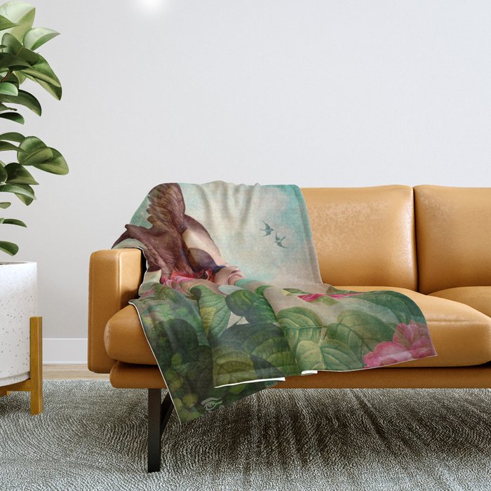 The Silent Garden Throw Blanket