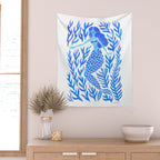 Kelp Forest Mermaid - Blue Palette Wall Tapestry Gallery Image 2