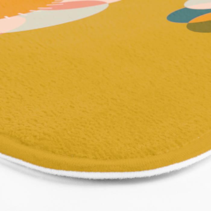 mid century bauhaus floral large 1 Bath Mat Gallery Image 3