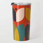 mid century bauhaus floral large 1 Travel Mug Gallery Image 3
