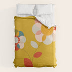 mid century bauhaus floral large 1 Duvet Cover Gallery Image 6