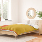 mid century bauhaus floral large 1 Duvet Cover Gallery Image 2